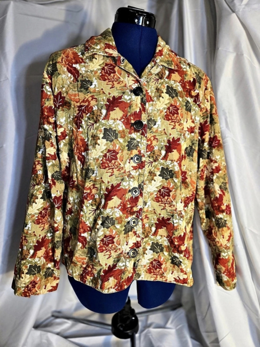 Breckenridge Floral Cotton Jacket Size PL Like New yet Vintage